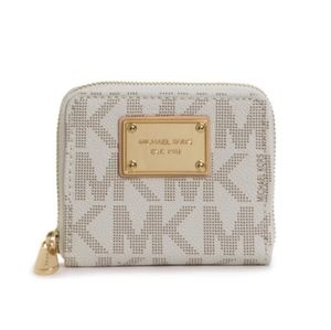 Michael Kors White Zip Wallet